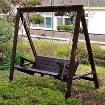 인트리협동조합 DIY 목공체험 목공수업 만들기재료 -3인용 야외 흔들 그네, 채색(도장)+지붕 추가