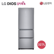 [LG](+실버스타 스탠통 10종)무료배송 설치!DIOS 김치톡톡 스탠드형 김치냉장고 K330SS19E(327L), 실버, 실버