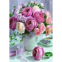 인테리어러그 3D 꽃무늬 패턴 카페트 거실용