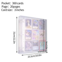 콜북 1단 2단 귀여운 포카 제작 포토 북 대용량 카드 바인더 Kpop 사진 앨범 Instax 폴라로이드 이름 수집 책 홀더, 360cards