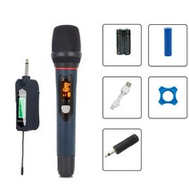 블루투스 무선 마이크 듀얼 채널 UHF 무선 마이크 노래 가라오케 마이크 무대 공연용 웨딩 파티 교회, 01 1 Mic