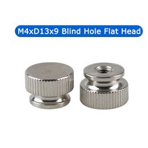 니켈 도금 널링 썸 나사 너트 M3 M4 M5 M6 M8 스텝 핸드 블라인드 홀, 08 M4xD13x9_06 10 Pcs