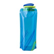 보틀백 보냉파우치 야외 캠핑 음료수 가방 750ml 접이식 승마 스포츠 물병 압축성 휴대용 피크닉 바베큐 물 용기 가방, 푸른