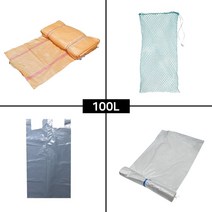 국내산 100L 마대자루 그물망 비닐봉투, 100L투명비닐(100장)