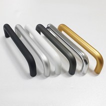 ㄷ자 봉 가구 싱크대 붙박이장 손잡이 블랙 화이트 실버 골드, 실버유광, 160mm