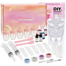립글로스GOGOPARTY DIY 립글로스 만들기 키트 30피스 세트 여성 소녀를 위한 재미있는 메이크업 선물 보, 한개옵션1, 한개옵션0