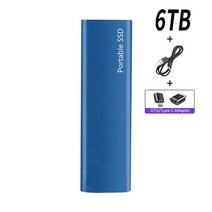 샤오미 휴대용 외장형 하드 SSD USB C 고속 디스크 1TB 2TB 4TB 16TB, [12] Blue 6TB