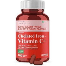 비타민 C B12 엽산 및 Zn이 함유된 메트로 킬레이트 철 – 100정