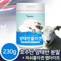 호주산 양태반을 담은 저분자 피쉬 콜라겐 분말 230g, 2통 (460g)
