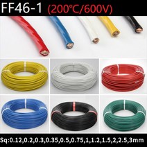 선통대 요비선 손통기 sq 0.12 0.2 0.3 0.35 0.5 1 1.5 2 2.5 3mm 접지 인덕터 와이어 코일 신호 제어 ptfe 센서 감지기 주차 액세스 케이블 루프, 01 Black _ 01 Sq0.12mm x 5met