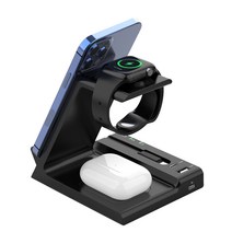 iWhere 6in1 무선 충전기 스마트폰 워치 무선이어폰 올인원 무선급속충전기, 단품(6in1), 갤럭시 워치용(그레이)