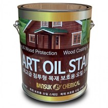아트 오일스테인 4리터 오크오일 스테인 목재 보호 방부목 데크 목조주택 파고라 의자 가구, 본상품