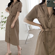 NewCare 여성 여름원피스 롱원피스 린넨원피스 브이넥 원피스