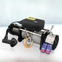 차량용 전기 윈치 크레인 오프로드 자기 구조 소형 호이스트, 12v4000lbs(유선 핸들 리모콘) 방수