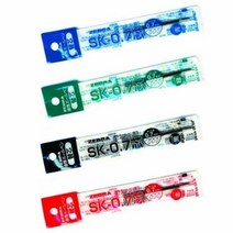 [KT알파쇼핑]제브라 유성볼펜 클립온전용 SK 4C 리필심 5개, SK/0.7 블랙_W19F969