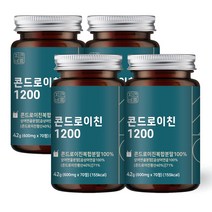 자연바름 관절엔 콘드로이친 1200 상어 연골 분말 가루 정, 70정 x 4개