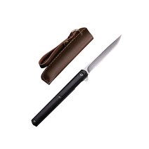 낚시 횟 회 칼 다마스커스 휴대용 접이식 공구, 흑단무 원형머리, 1개