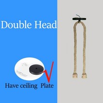 레트로 빈티지 대마 로프 펜던트 조명 미국 산업 매달려 램프 창조적 로프트 컨트리 스타일 천장 E27, Double Have Plate, Length 6m