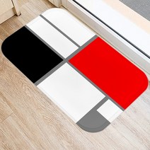 레드카펫 파인텍스 롤카페트 파이론텍스 레드 블랙 기하학적 패턴 주방 입구 문 매트 산호 벨벳 카펫 현관 실내 바닥 미끄럼 방지 러그 48072