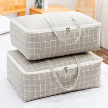 이불 보자기 대용량 패딩 보관 파우치 포장 커버 백 세로 손잡이 다용도 옷 정리함, 그레이(대)