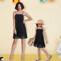 모녀커플룩 아기랑 엄마아기 아이와 엄마랑딸 커플룩 부모-자식 치마 가족 모양 여름 일치하는 의상 리조트