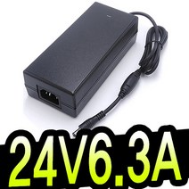 명호전자 DC 24V 아답터 1A 1.5A 2A 3A 3.5A 5A 6A 8A 9A 어댑터, MH2419_24V 6.3A 3구 접지형