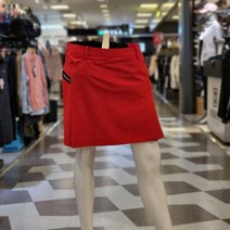 루이까스텔 여성 골프 A라인 솔리드 라인밴드 포인트 큐롯 팬츠 3FTSQ491 레드 루이 777