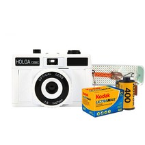 홀가 카메라 135BC +코닥필름 1롤 필름카메라 35mm 다회용카메라 로모카메라 토이카메라, 홀가 카메라 135 BC-화이트+코닥필름 1롤