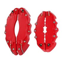 스톨츠브레이크 6p브레이크 브레이크 브레이크디스크 4pcs 캘리퍼스 커버 액세서리 전면 후면 3D 디스크 14 ~ 17 인치 장식, 빨간