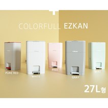 쓰레기통 집들이 센스 있는 선물 세트 10리터 20리터 30리터 쓰레기통 부모님 선물 인테리어 휴지통 강아지 배변패드 배변봉투, 본체27L(퓨어레드)+리필봉투1롤