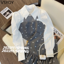 vsyoy 이른 봄 여성의 2023 새로운 프리미엄 핫 걸 투피스 드레스