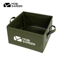 모비가든 멀티 싱크 백 바케츠 사각형 캠핑 설거지 바스켓 휴대용, 올리브색