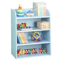 스텔홈 드미엘 DIY 4단 슬림 책장 (국내제조), 하늘블루