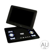 13 9 인치 휴대용 홈 자동차 DVD 플레이어 VCD CD 게임 TV USB 회전 화면 원격 컨트롤러 미국 AU EU 미디어, CHINA_blackAU Plug