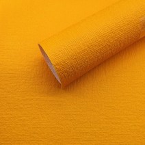 쿠셔니 셀프도배 붙이는 스티커 접착 실크 단열 벽지, 오렌지