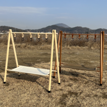 레오루카 인디언 우드 행어 행거 옷 걸이 감성 캠핑 차박 용품, 브라운