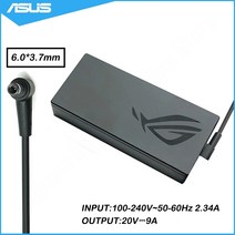 노트북충전기 고속 어댑터 충전케이블 멀티 커넥터 20V 90A 180W 60X37mm ADP180TB H 노트북 AC 전원 충전기 아수스 ROG Zephyrus G14 GA401I, 3.EU