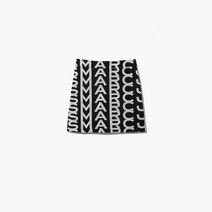 공식 Monogram Skirt Terry_Black/Ivory _MJKAA22001BKX