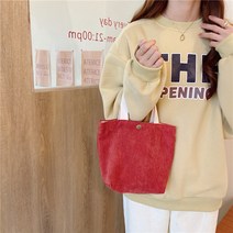 퍼스트택 미니 코듀로이 에코백 캔버스백 런치백