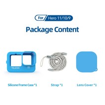 스테디 캠 카메라 봉 모노포드 삼발이 TELESIN 소프트 실리콘 GoPro 9, 01 Blue