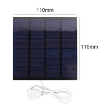 태양열 발전기 태양광 패널 충전기 5V 400mA 태양 전지 2W 출력 USB 야외 휴대용 광 시스템 저전력 제품 셀 휴대 전화 전기 팬, 02 1.5W 6V