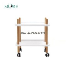 쇼파 침대 사이드 테이블 소파 보조 베드 미니 테이블 북유럽 더블 데크 작은 차 이동식 트롤리 선반 거실 코너 침실 스토리지, 6