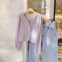 보블리에 / 로맨틱 레이스 콩 단추 블라우스