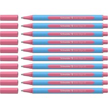 슈나이더 Schneider Slider Edge 파스텔 XB (엑스트라 브로드) 볼펜 1.4mm 라이트 블루 배럴 플라밍고 잉크 펜 10개 박스 (15222), Pink
