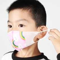 미소담은마스크 유아 아동 3D 마스크 50매 새부리형 어린이 초등학생 유치원 캐릭터 입체, mask_무지개, 소형(S), 1개
