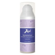 Jivi SPF 12 자외선 차단 페이스 모이스처라이저 (라벤더) | 얼굴의 홍조 감소 및 태양 손상 방지 유기농 성분 포함 100% 천연 민감성 지성 피부를 위한 제품 50.3m