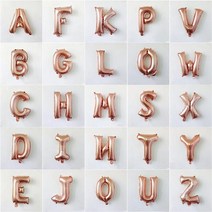 애드벌룬 에드벌룬 현판식 제막식천16 인치 로즈 골드 모든 글자 A ~ Z 풍선 알루미늄 호일 헬륨 생일 웨딩, 07 G_01 16 인치