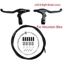 자전거브레이크 줌MTB 도로 자전거 브레이크 레버 세트 알루미늄 합금 블랙 핸들 4 손가락 왼쪽 및 오른쪽