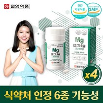 식약처 GMP 인증 마그네슘 프리미엄 고함량 마그네슘제제 MAGNESIUM 비타민 A B1 B6 B12 셀레늄 성장기 어린이 청소년 직장인 남성 남자 여성 여자 1일 권장량 추천, 4개, 60정