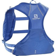 Salomon 살로몬 애자일 2세트 남녀공용 수분 조끼 2L 트레일 러닝 하이킹, Nebulas Blue, Agile 2 Set_Single